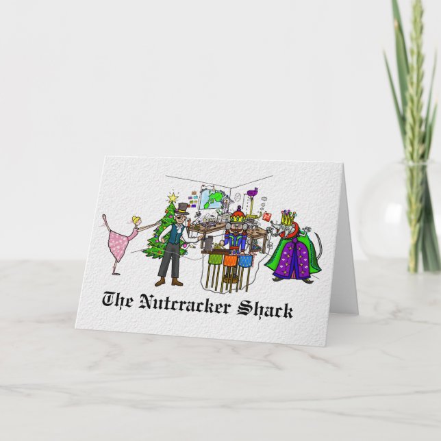 Nutcracker Shack Ham Radio Weihnachtskarte Karte (Vorderseite)