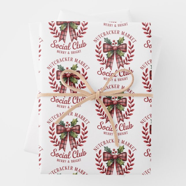 Nutcracker Social Club Shopping Market Group  Geschenkpapier Set (Beispiel)