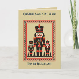 Nutcracker-Soldaten im minimalistischen nordischen Karte