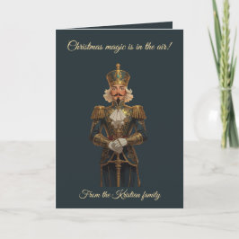 Nutcracker Soldier Art Nouveau Style Christmas Karte