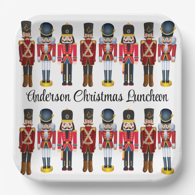 Nutcracker Soldier personalisieren Text Niedlich W Pappteller (Vorderseite)