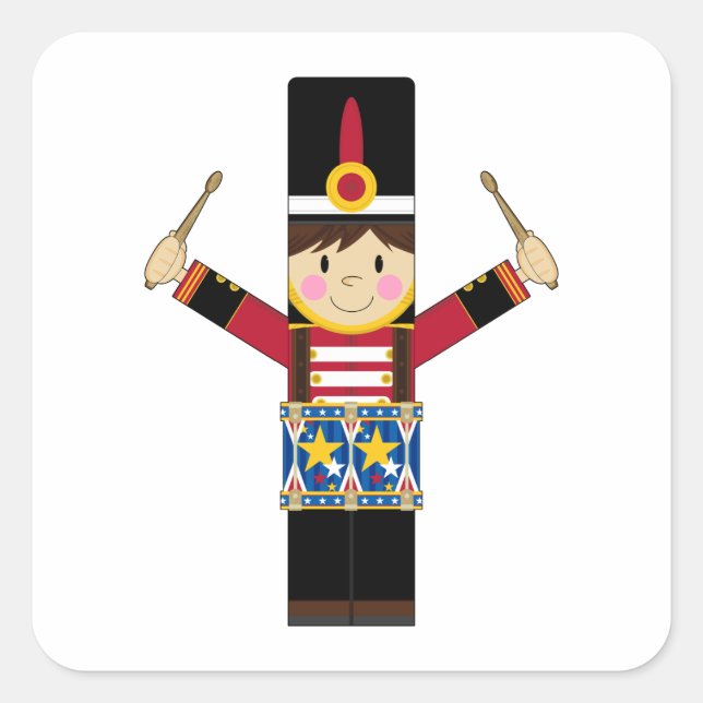 Nutcracker Soldier Playing Drums Sticker (Vorderseite)