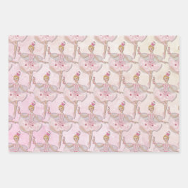 Nutcracker Soldier Sugar Plum Fee Weihnachten Geschenkpapier Set