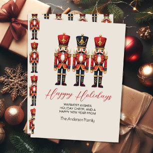 Nutcracker Soldiers Happy Holiday Cards Feiertagskarte