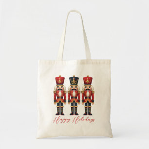 Nutcracker Soldiers Happy Holiday Tragetasche