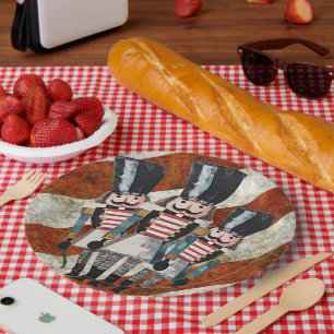 Nutcracker Soldiers Streifen Pappteller