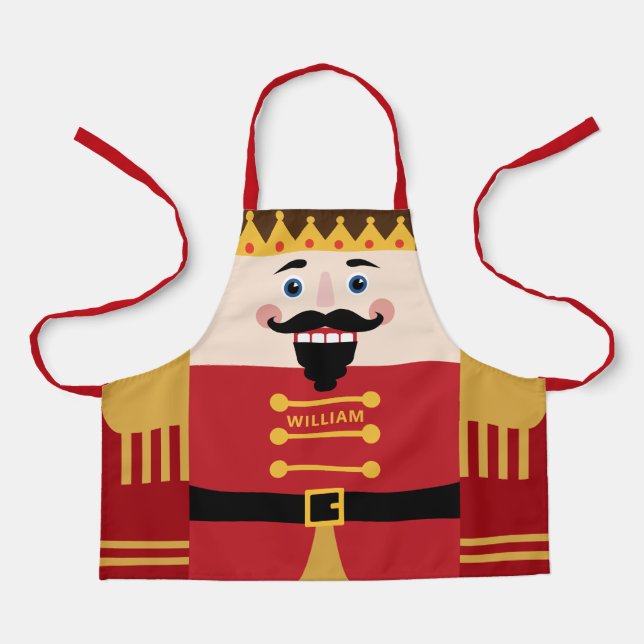 Nutcracker Solid Costume Weihnachten für Kinder Schürze (Vorderseite)
