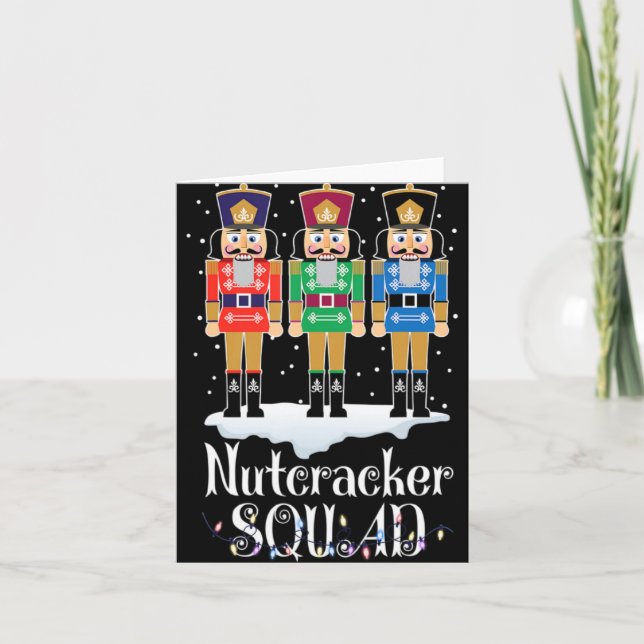 Nutcracker Squad Ballet Dance Christmas Xmas Light Karte (Vorderseite)