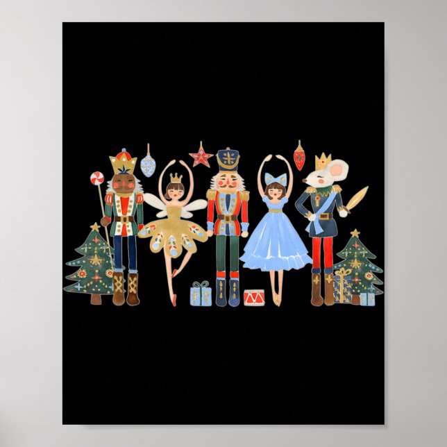 Nutcracker Squad Ballet Dance Matching Family Chri Poster (Vorne)