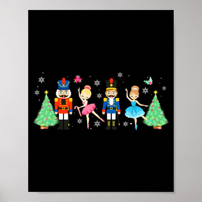 Nutcracker Squad Ballet Dance Merry Christmas Wome Poster (Vorne)