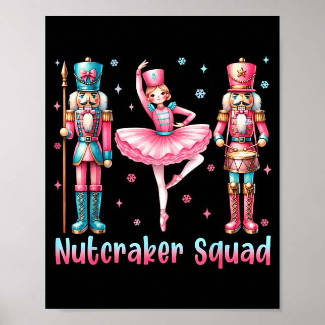 Nutcracker Squad Ballet Dance Merry Christmas Wome Poster (Vorne)