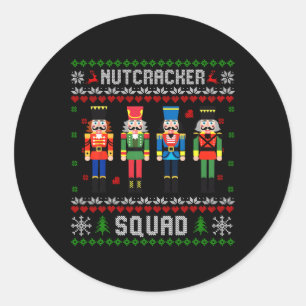 Nutcracker Squad Ballett Tanz Weihnachten Match F Runder Aufkleber