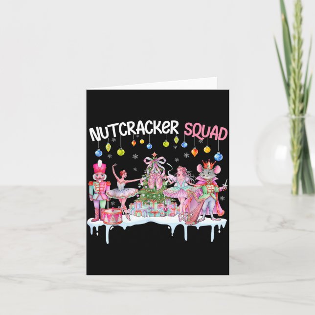 Nutcracker Squad Christmas Nk Ballet Sugar Plum Fa Karte (Vorderseite)