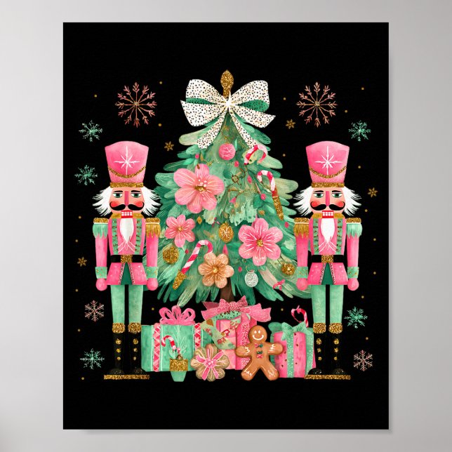 Nutcracker Squad Christmas Tree Ballet Dance Women Poster (Vorne)
