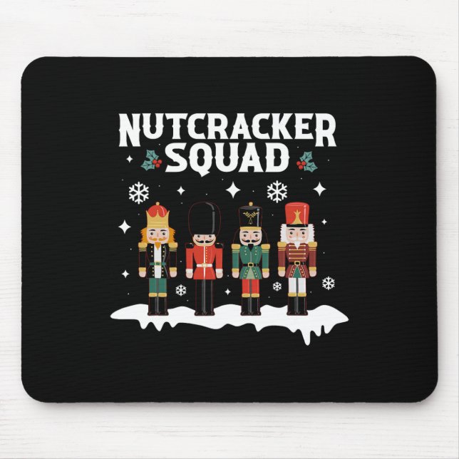 Nutcracker Squad Familie passt Weihnachten für Män Mousepad (Vorne)