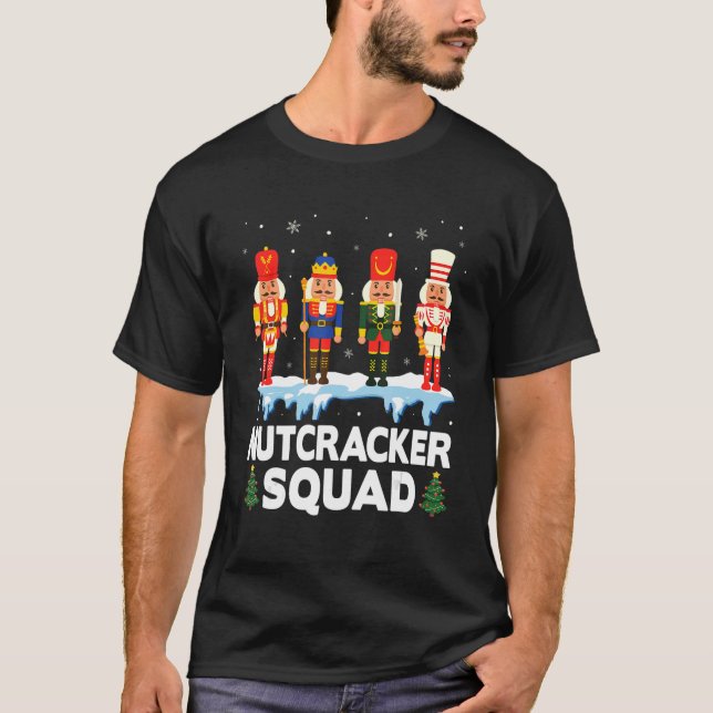 Nutcracker Squad Holiday Ballet Dance Christmas Pa T-Shirt (Vorderseite)