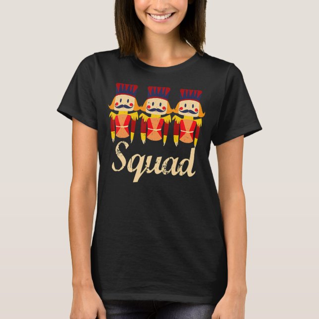 Nutcracker Squad Holiday Ballet Dance T-Shirt (Vorderseite)