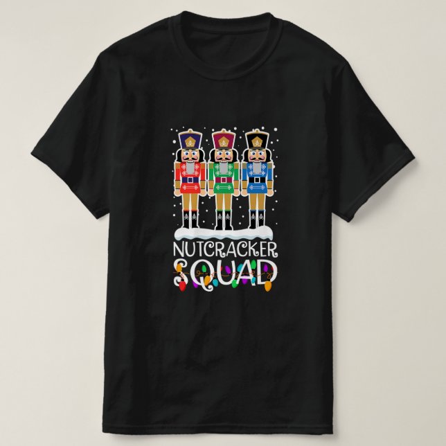 Nutcracker Squad Holiday Ballet Tanz Match Chr T-Shirt (Design vorne)