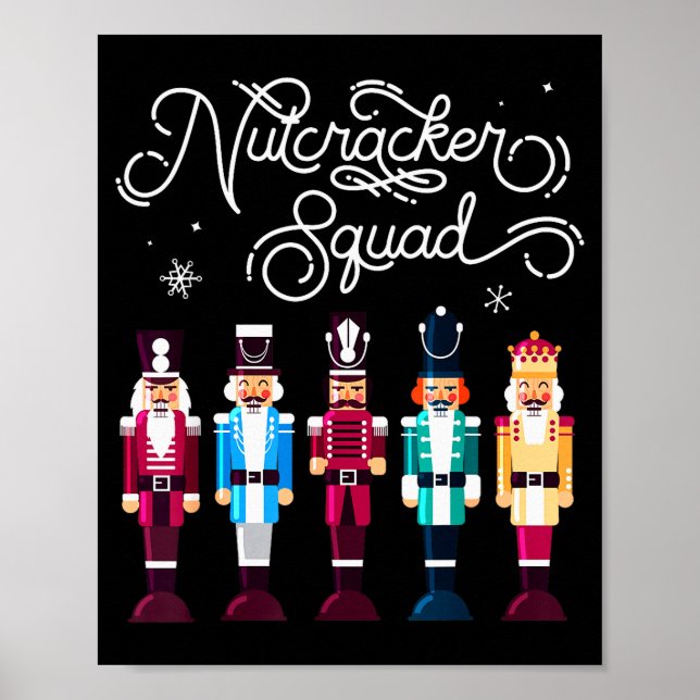 Nutcracker Squad Holiday Christmas Boy Girls Women Poster (Vorne)