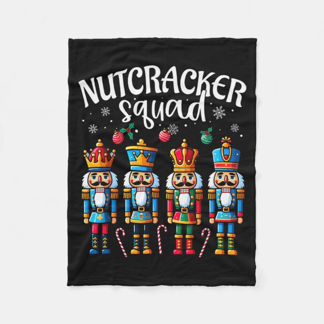 Nutcracker Squad Pajama Merry Christmas Toddler Bo Fleecedecke (Vorderseite)