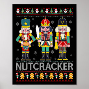Nutcracker Squad T-Shirt Lustiges hässliches Weihn Poster