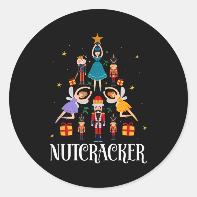 Nutcracker Sugar Fairy Plum Christmas - Nutcracker Runder Aufkleber (Vorderseite)