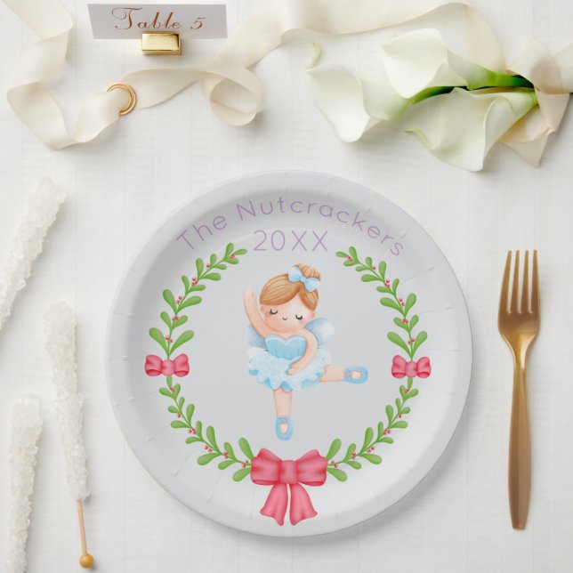 Nutcracker Sugar Plum Fairy Weihnachten Pappteller (Hochzeit)