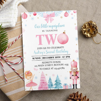 Nutcracker Sugar Plum Fairy zum Geburtstag Einladu Einladung