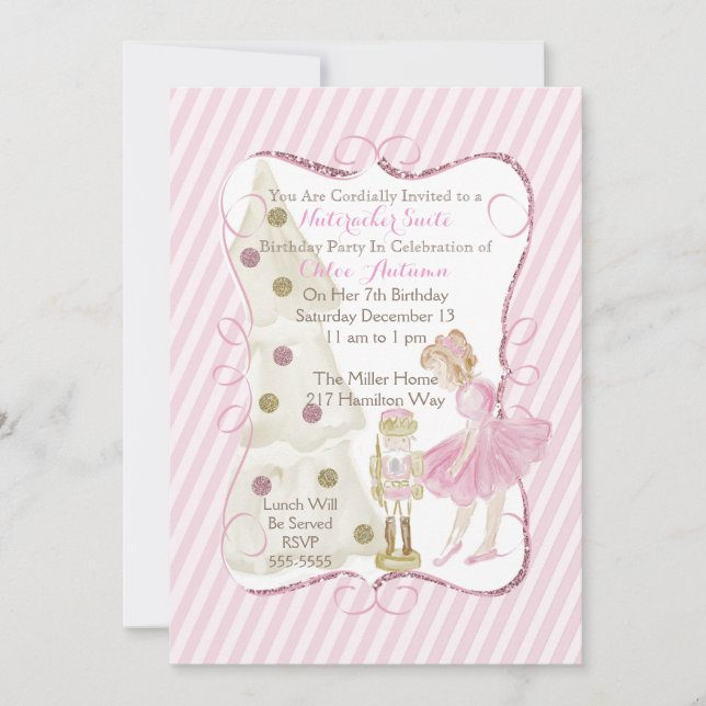 Nutcracker Suite Einladung (Vorderseite)