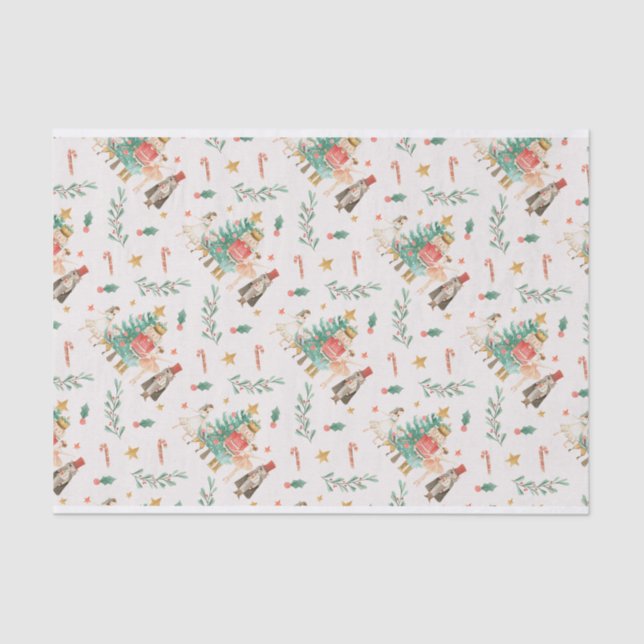 Nutcracker Theme Tissue Wrapping Paper Seidenpapier (Vorderseite)