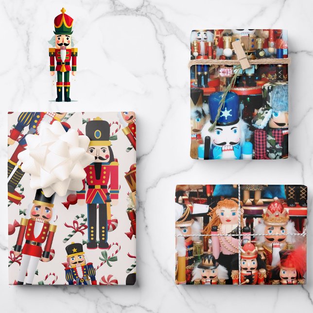 Nutcracker Toss Christmas Candy 3  Geschenkpapier Set (Von Creator hochgeladen)