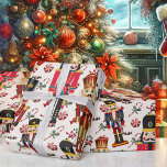 Nutcracker Toss Christmas Candy Geschenk Geschenkpapier<br><div class="desc">Nutcracker ToChristmas Wrapping Paper</div>
