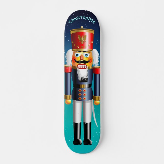 Nutcracker Toy Soldier In Blue Uniform Skateboard (Vorne)