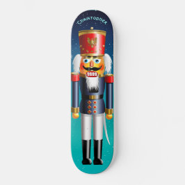 Nutcracker Toy Soldier In Blue Uniform Skateboard
