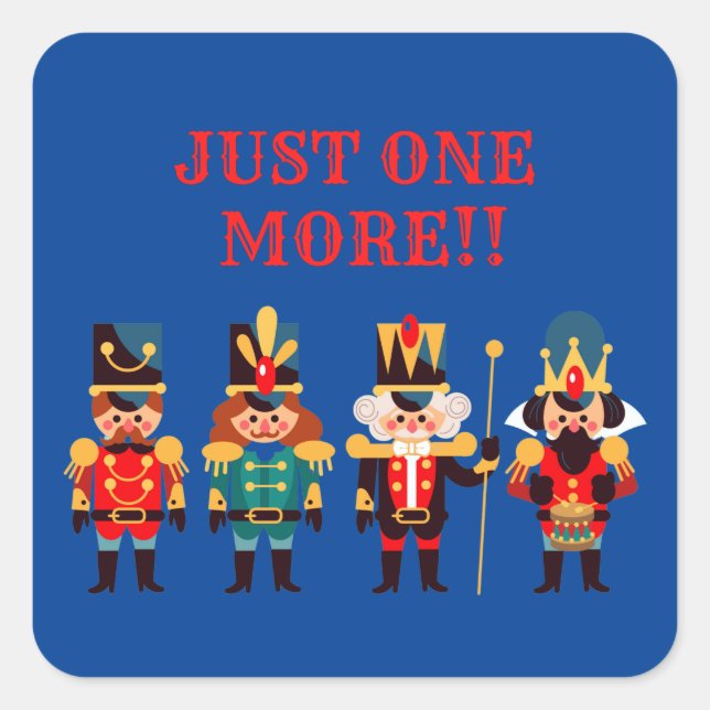 Nutcracker Toy Soldiers Square Sticker (Vorderseite)