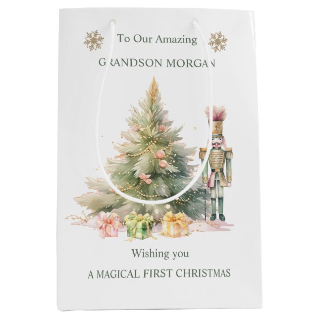 Nutcracker Tree Baby 1. Weihnachtsgeschenktasche Mittlere Geschenktüte (Vorderseite)