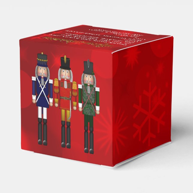 Nutcracker Trio-GASTGESCHENK-Box, quadratischer Bo Geschenkschachtel (Rückseite)