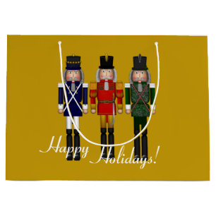 Nutcracker Trio, Gold GIFT BAG L Große Geschenktüte
