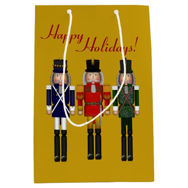 Nutcracker Trio-Gold-GIFT BAG Mittlere Geschenktüte (Vorderseite)