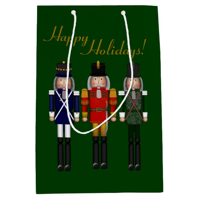 Nutcracker Trio-Green-GIFT BAG Mittlere Geschenktüte (Vorderseite)