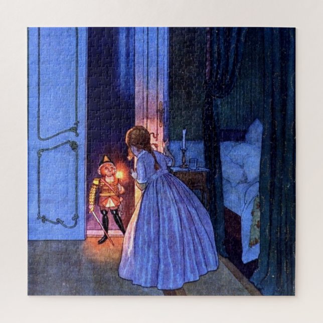 Nutcracker Vintag Art Nouveau Children's Book Puzzle (Vertikal)
