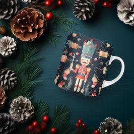 Nutcracker Vintag Red Blue Coloroe Weihnachten Kaffeetasse