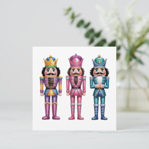 Nutcracker-Weihnachten-Familie Preppy Xmas mit Pai Feiertagskarte