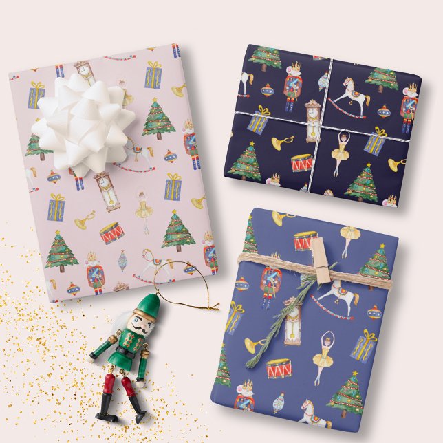 Nutcracker-Weihnachten Geschenkpapier Set (Von Creator hochgeladen)