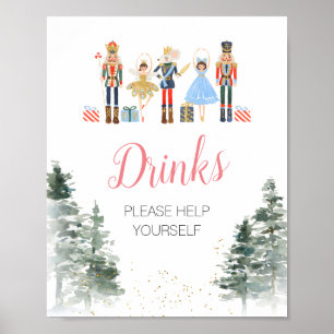 Nutcracker Weihnachts-Brautparty Tea Drinks Poster