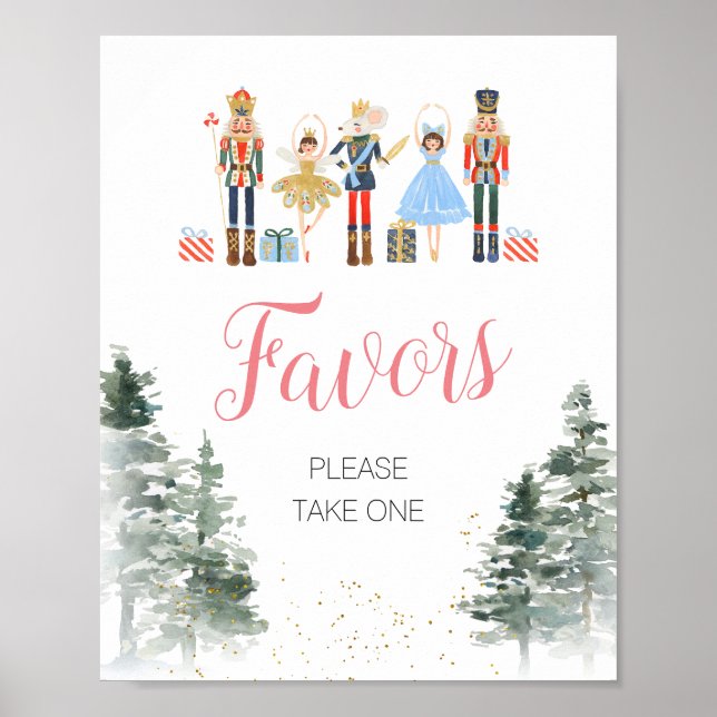 Nutcracker Weihnachts-Brautparty-Tea-Favoriten Poster (Vorne)