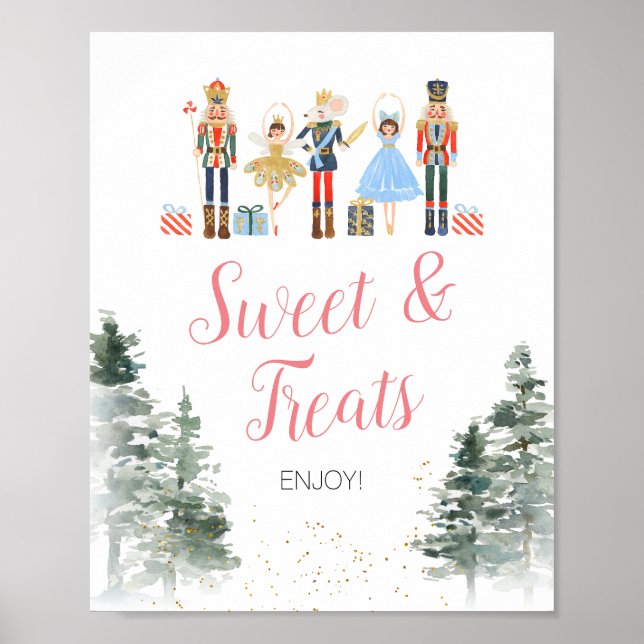 Nutcracker Weihnachts-Brautparty Tee Sweet Leckere Poster (Vorne)