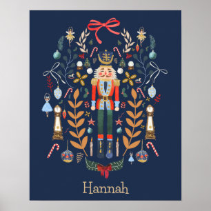 Nutcracker Weihnachtsballett-Individuelle Name Poster