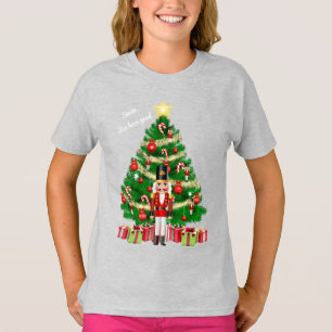 Nutcracker Weihnachtsbaum hinzufügen Textskids T-Shirt