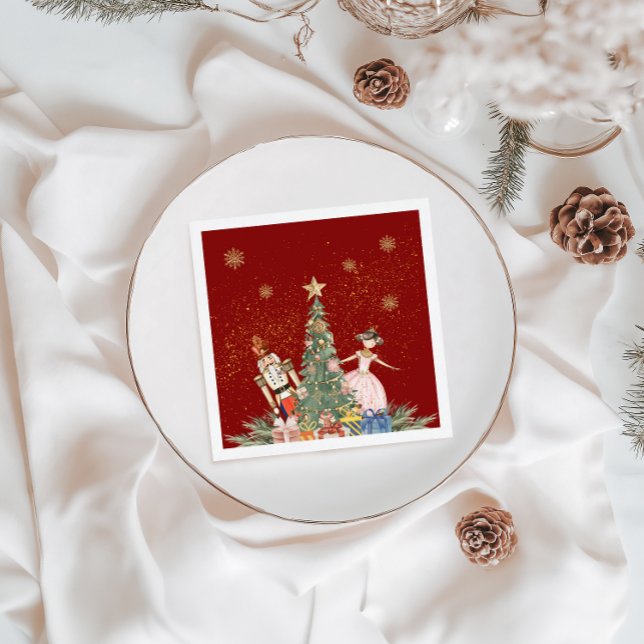 Nutcracker Weihnachtsdusche Party Serviette (Nutcracker Christmas Party Baby Shower Napkins)